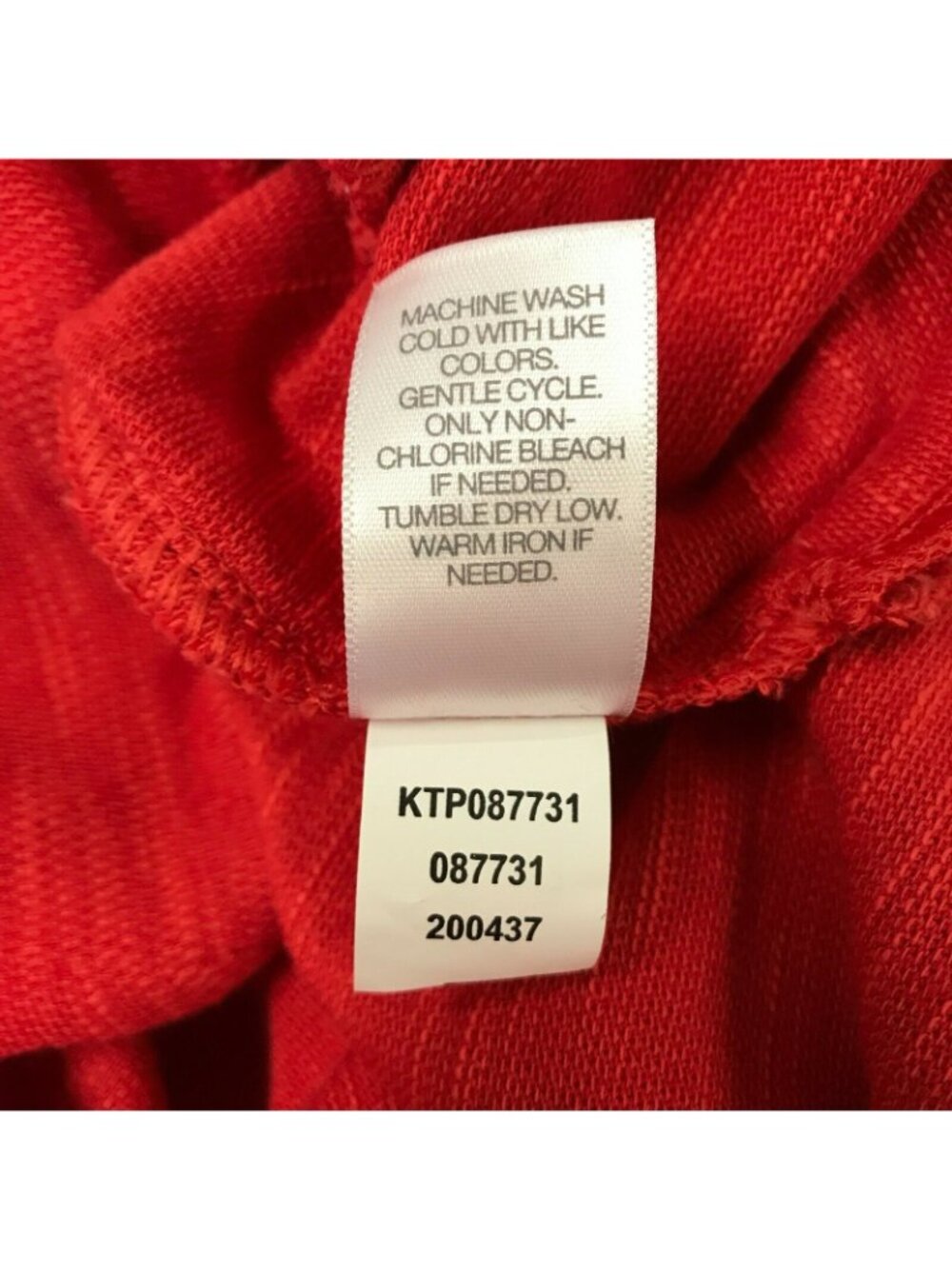 NWT J. Jill Red Long Sleeve V-Neck Tunic With Front Pockets XS Cotton Blend - Picture 6 of 7